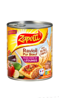 Ravioli Pur Boeuf Sauce Légumes Pâte au blé complet Zapetti
