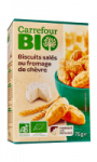 Biscuits salés au fromage de chèvre Carrefour Bio