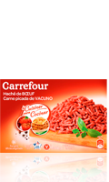 Viande de boeuf hachée surgelé Carrefour