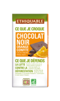 Tablettes de chocolat noir bio Ethiquable