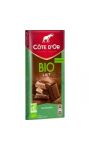 Chocolat lait doux et fondant bio COTE D'OR