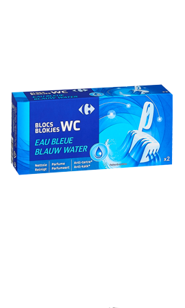 Bloc WC eau bleue Carrefour Expert