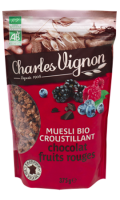 Muesli Bio croustillant chocolat fruits rouges Charles Vignon