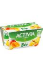 Yaourts bio/mangue & ananas ACTIVIA