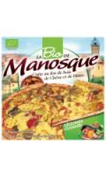 Pizza légumes cuisinés Bio  LA PIZZA DE MANOSQUE