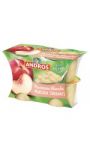 Compote nectarine blanche morceaux croquants Andros