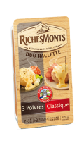 Fromage à raclette duo Classique - 3 poivres Riches Monts