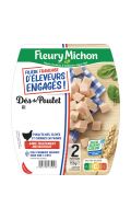 Dés de poulet Filière Française d'Éleveurs Engagés Fleury Michon