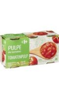Pulpe de tomates Pelées en dés au jus Carrefour