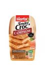 Croque-monsieur pain campagne jambon fumé Herta