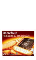 Pain grillé au blé complet Carrefour