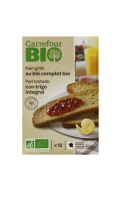 Pain grillé au pain complet Carrefour Bio