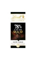 Chocolat Excellence noir corsé 78% LINDT