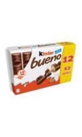 Barres  chocolatées lait et noisette Kinder Bueno