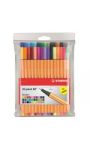 Stylos  feutres X30 point 88 dont 5 fluo  STABILO