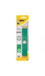 Crayon  graphite evolution 655 embout gomme HB x4 BIC