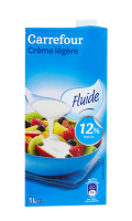Crème liquide fluide 12% MG Carrefour