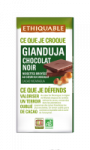 Chocolat noir gianduja bio Ethiquable
