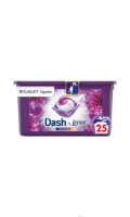 Lessive capsules 3en1 Bouquet mystère & Lenor, 25 lavages Dash