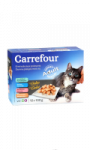 Pâtée pour chats émincés aux poissons en gelée Carrefour