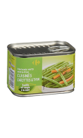 Haricots verts extra-fin cuisinés Carottes et Thym Carrefour