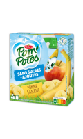 Compotes gourdes pomme banane sans sucres ajoutés Pom\'potes Materne