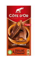 Tablette de chocolat Lait Praliné et Caramel Côte d\'Or