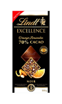 Tablette de chocolat noir 70% Orange et Amandes Lindt Excellence