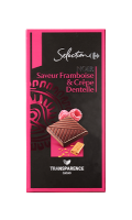 Chocolat noir framboise crêpe dentelle Carrefour Sélection