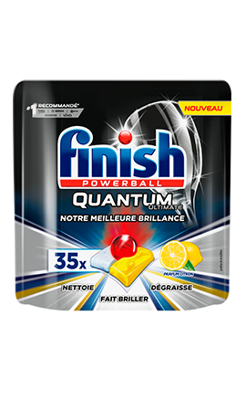Finish Pastilles Lave-Vaisselle Powerball Quantum - 54 Tablettes  Lave-Vaisselle