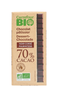 Chocolat Pâtissier Noir Corsé 70% Cacao Carrefour Bio