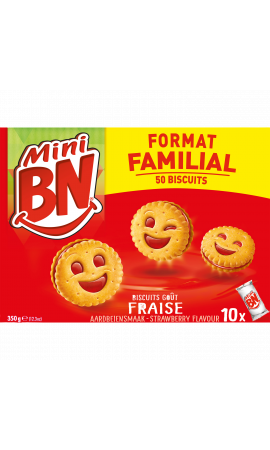 Biscuits Fraise Mini BN 350g Contenu