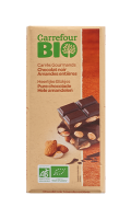 Chocolat noir amandes entières Carrefour Bio