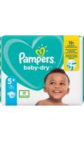 Couches Baby Dry Geant T5+ Pampers