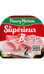 2 Tranches de Jambon blancs supérieur Label Rouge Fleury  Michon