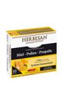 Herbesan Miel Propolis Pollen - 10 Ampoules de 15Ml