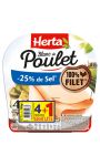 Herta Blanc de Poulet -25% Sel X4+1 Gratuite