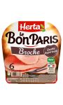 Herta Le Bon Paris Jambon À La Broche X6 -210G