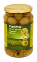 Olive vertes dénoyautées Carrefour