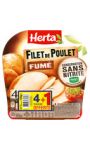 Herta Filet Poulet Fumé Conservation Sans Nitrite X4+1T Ofrt 150G