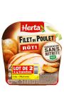 Herta Filet Poulet Rôti Conservation Sans Nitrite X4 Lot 2-240G