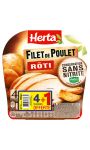Herta Filet Poulet Rôti Conservation Sans Nitrite X4+1T Ofrt 150G