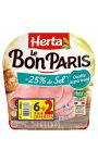 Herta Le Bon Paris Jambon -25% de Sel X6+2T Offertes