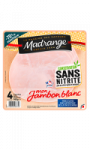 Jambon blanc sans nitrite et sans couenne 4 tranches Madrange Jambon blanc sans nitrite et sans couenne 4 tranches Madrange