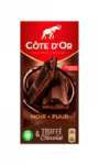 Tablette de chocolat noir truffé coeur coulant Côte d’Or