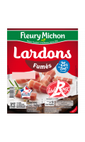 Les Lardons Fumés Label Rouge -25% De Sel Fleury Michon