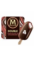 Glace double chocolat et fraise Magnum