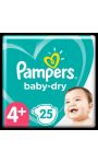 Couches Baby-Dry Taille 4+ Pampers