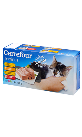 Terrines Chat Junior 4x100g Contenu