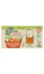 Repas bébé dès 10 mois sauce de légumes carotte, tomate & fenouil Les Recoltes Bio